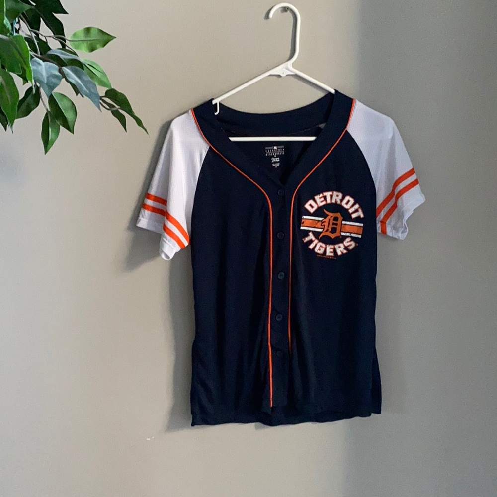 M Dry-fit Shortsleeved Detroit Tigers Button-up